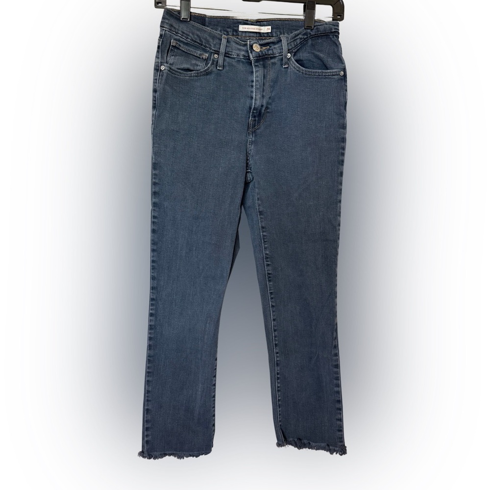 Levi’s Women’s High Rise Straight Deep Blue Jeans 724